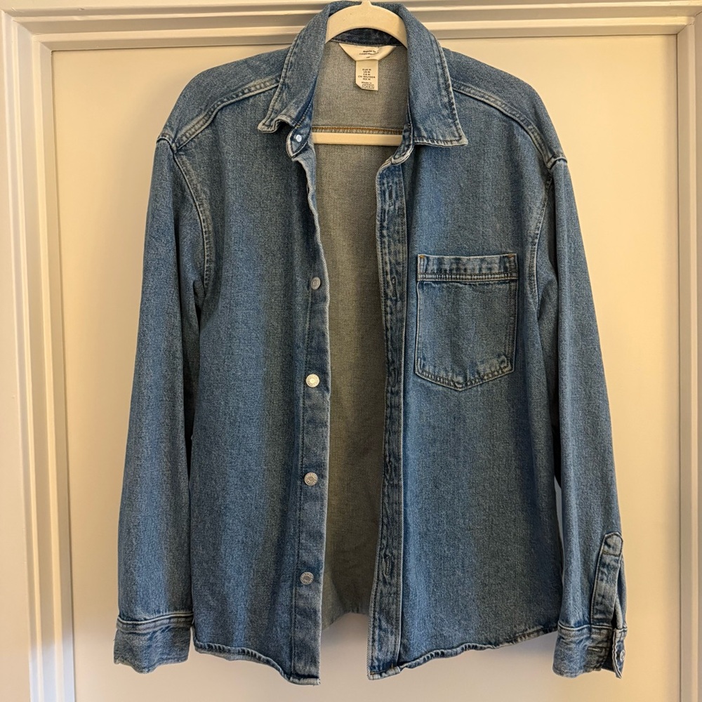 H&M denim shirt jacket